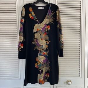 House Of Fame Women Long Sleeve V Neck Dress